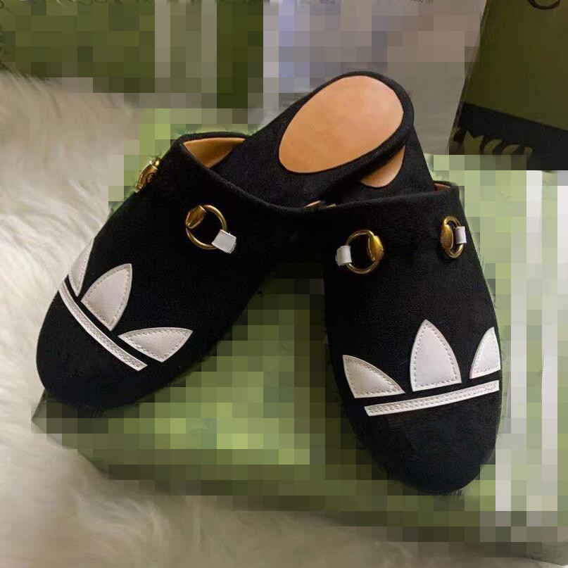 

Designer Princetown Slippers Sandals Genuine Leather Loafers Shoes Men Women Lace Velvet Ladies Casual Shoe Mules Metal Buckle Bees Snake Pattern, Black