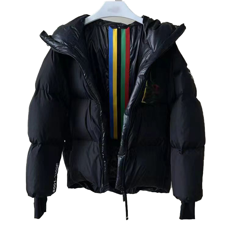 

Designer Mens Down & Parkas Women's Color Logo Hooded Windproof Waterproof Nylon Ski Suit Couple Embroidered Logo Thickened Cold Resistant Warm Bread Jacket, White