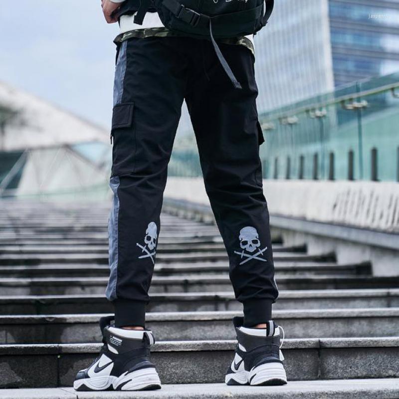 

Men's Pants Techwear Streetwear Hip Hop Cargo Men Skeleton Black Loose Joggers Harem Oversized Harajuku Punk Casual Pockets Trouser, Sky blue