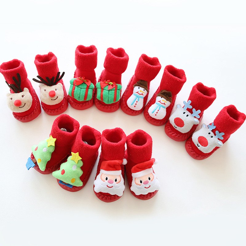 

Socks 0 2 Years Old born Christmas Children s Winter Thicken Warm Baby Children Toddlers Floor 221006, F-5 pair