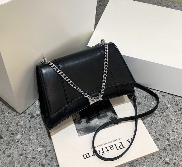 

Shoulder Bags Fashion Family High Version Women's Hourglass Leather One Shoulder Slant Cross, Aspic