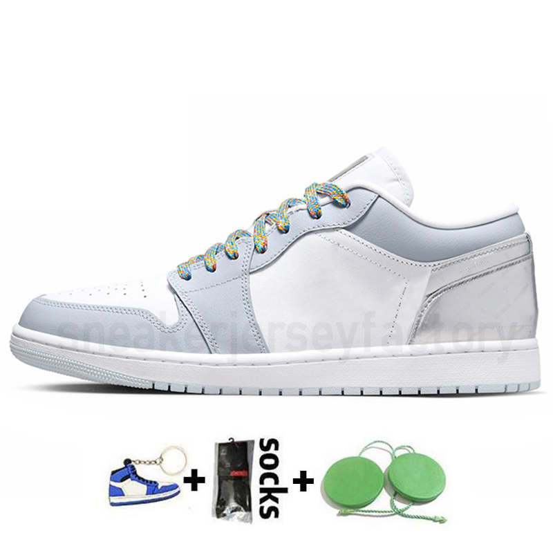 

MVP1111 New Women Mens Jumpman 1 Low Basketball Shoes 1s Tear Away Silver Olive Cactus Jacks Craft Inside Out Black Whte Bred Toe Wolf Grey, C35 black toe 36-46