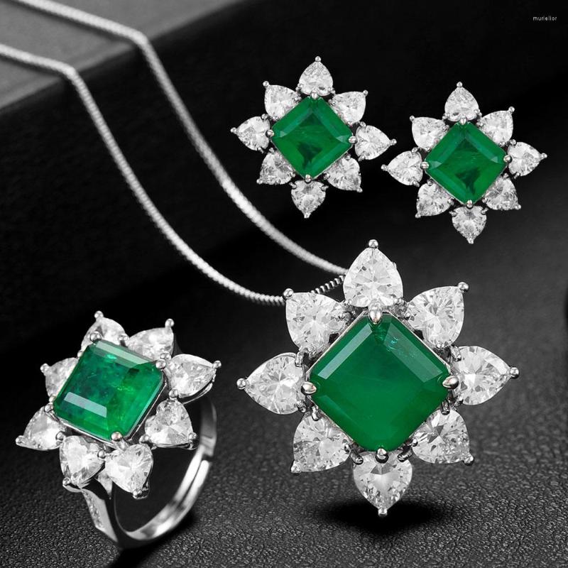 

Necklace Earrings Set GODKI 3PCS Luxury DUBAI Bridal For Women Wedding Bridesmaid 2022 Earring Ring Party Sets, Picture shown