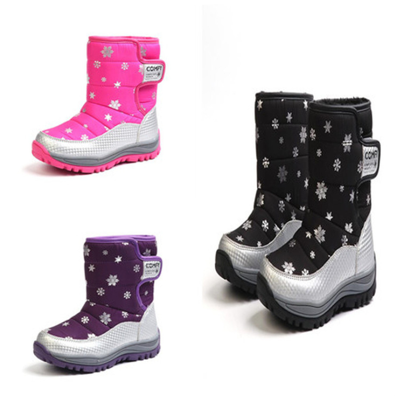 

Boots style Children snow boot Girls Snow Boots Children Shoes Russia winter Waterproof Toddler Kids Boots 221006, Purple