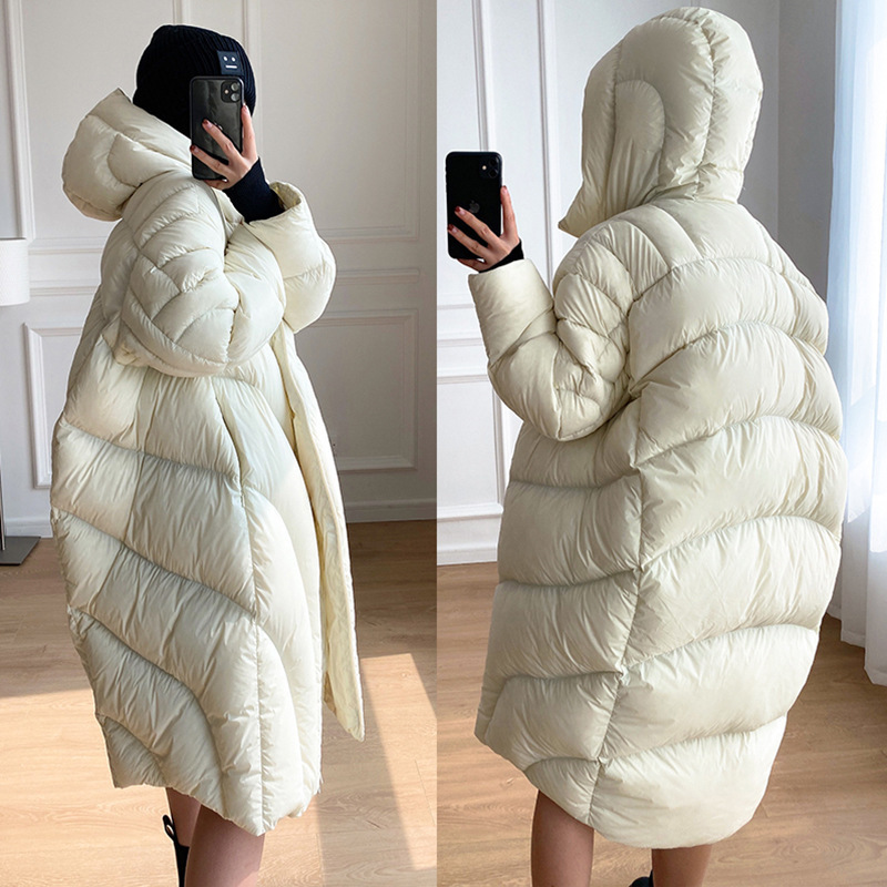 

Women' Down Parkas More than 400g Duck down Filling coats Long Jackets Winter Fashion Hooded Coats Female Thick Warm wy563 220930, Black