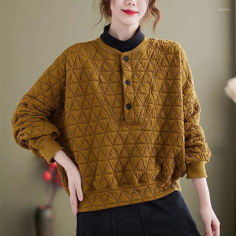 

Women's Down Women Casual Over Size Solid Coats 2022 Autumn Winter Korean Fashion Style All-match Loose Thick Cotton Female Warm Jackets, Black