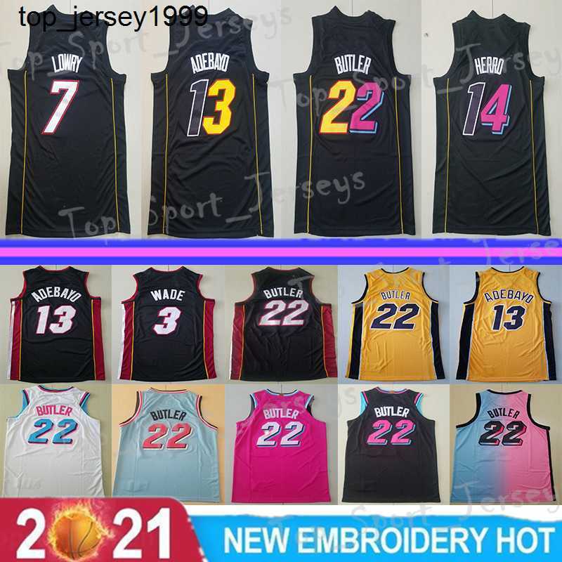 

Men Basketball Dwyane Wade Jersey 3 Jimmy Butler 22 Kyle Lowry 7 Bam Ado 13 Tyler Herro 14 All Stitched basketball jerseys, Photo a