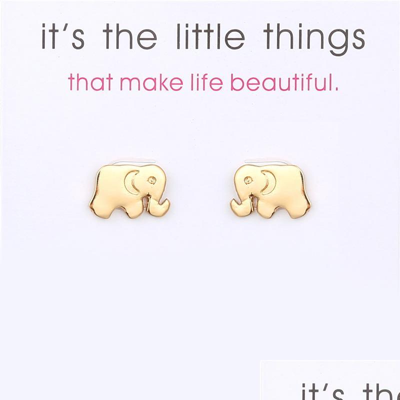 

Stud Lucky Elephant Earrings Alloy Exquisite Gold Sier Color Stud Womens Simple Card Jewelry Gifts Drop Delivery 2021 Lulubaby Dhso9