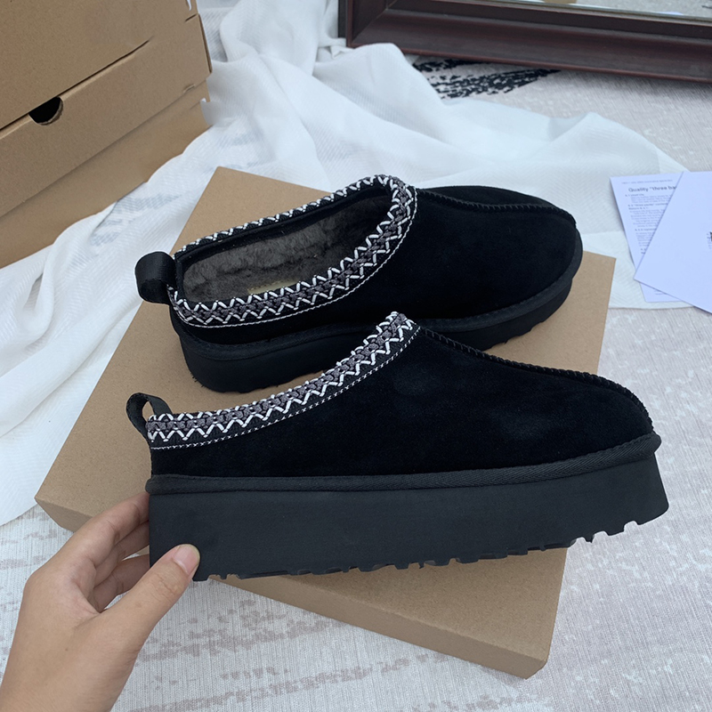 

Womens Designer Snow Boots Tazz Shoes Fluffy Platform Mules Thick Bottom Booties Fur Woman Winter Boot Luxurious Shoes, 1#