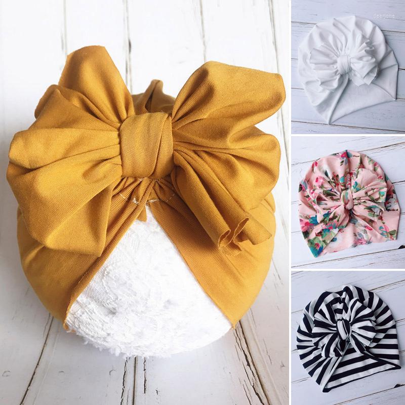 

Hats Autumn Winter Baby Hat Bowknot Girl Beanie Cap Toddler Kids Turban Cotton, Style1 yellow 1-2y