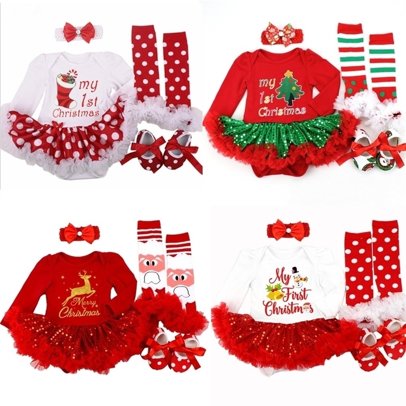 

Footies Christmas Dress Girls Costume Fancy Party Princess Cosplay Bebes Babi Dress Childrens Christmas Birthday Sets Baby Girl Clothes 2201006, 2pcs set