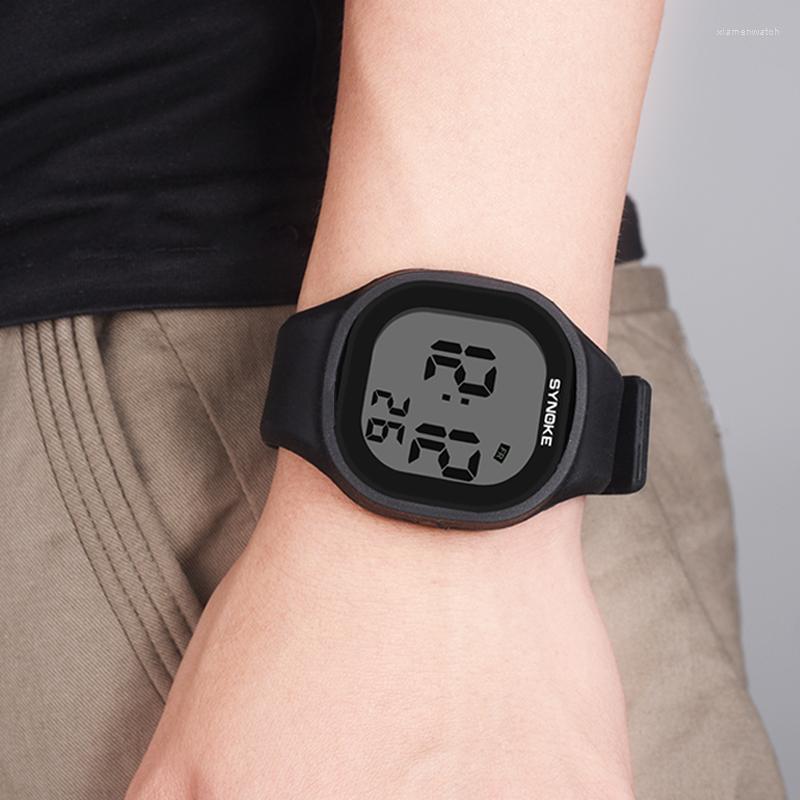 

Wristwatches Men Sports Watches Waterproof Led Alarm Digital Watch For Square Electronic Clock Boys Military Wristwatch Man Reloj Hombre, Red