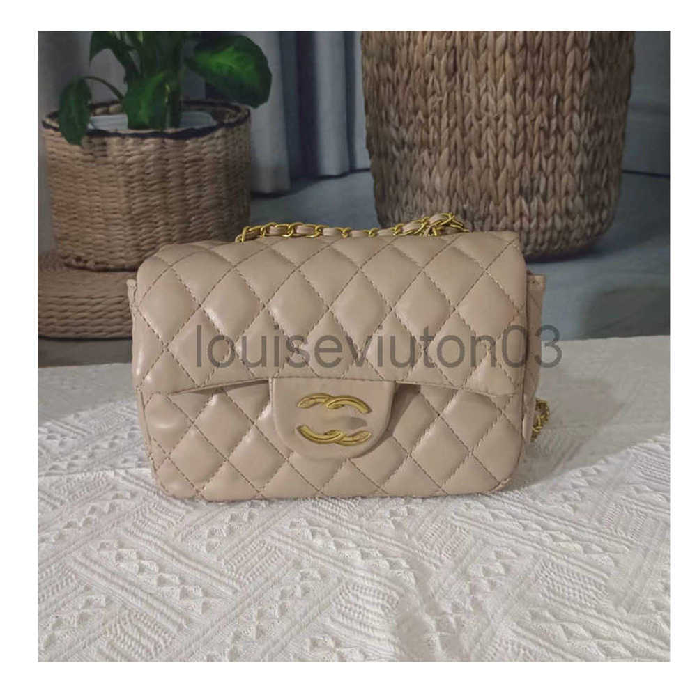 

Designer Channel Bag Tote Shoulder Messenger Handbag Fashion Luxurious Golden Bead Square Rhombus Pattern Mens Womans Leather Makeup Even Bag, 11111