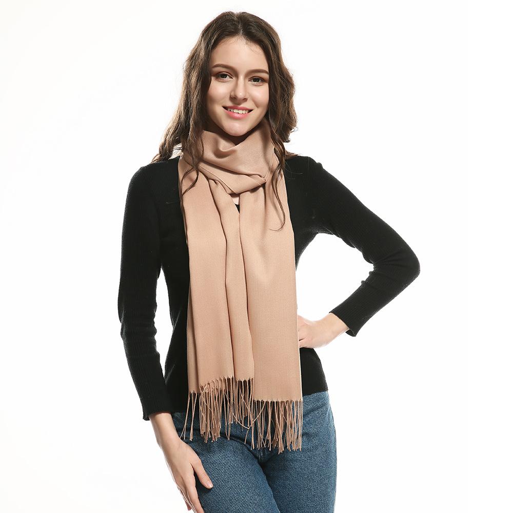 

New Autumn Winter Warm Scarf Men Women Cashmere Fashion Tassel Shawl Scarves Solid Color Thermal Unisex Scarves RRB16031