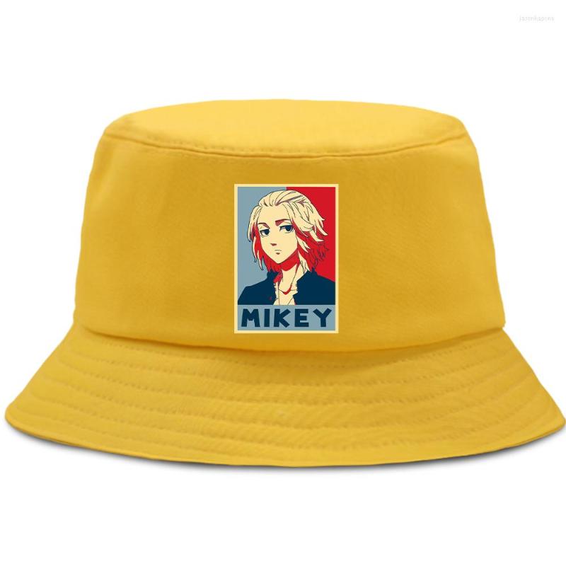 

Berets Tokyo Revengers Mikey Caps Women Manga Anime Japan Hip Hop Harajuku Hat Male Unisex Foldable Fashion Fishing Bucket Summer Cap, Beige