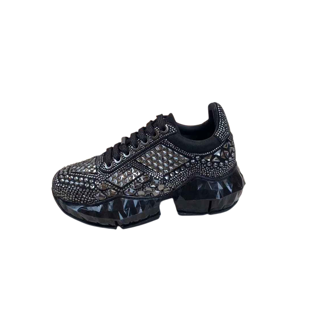 

J1mmy Ch0u Women's Diamond Crystal Casual Shoes women Sneakers With Heightening Function 2 Styles Available 35-40 Size, Box