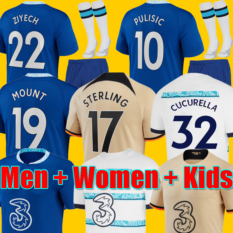 

22 23 CFC Soccer Jersey PULISIC MOUNT HAVERTZ STERLING JORGINHO 2022 2023 football shirt men kids set kits KOULIBALY KANTE uniform socks Mendy T. SILVA women CUCURELLA, Women home