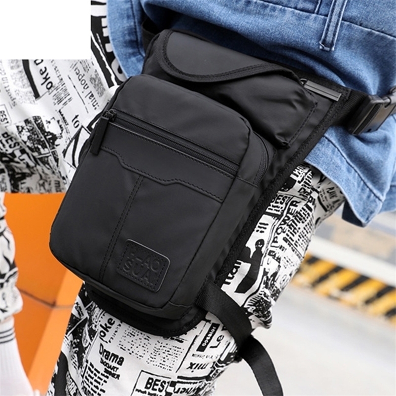 

Waist Bags High Quality Nylon Men Drop Leg Bag Fanny Pack Motorcycle Riding Casual Shoulder Cross Body Thigh Male Hip Belt Waist Bags 220930, Grey
