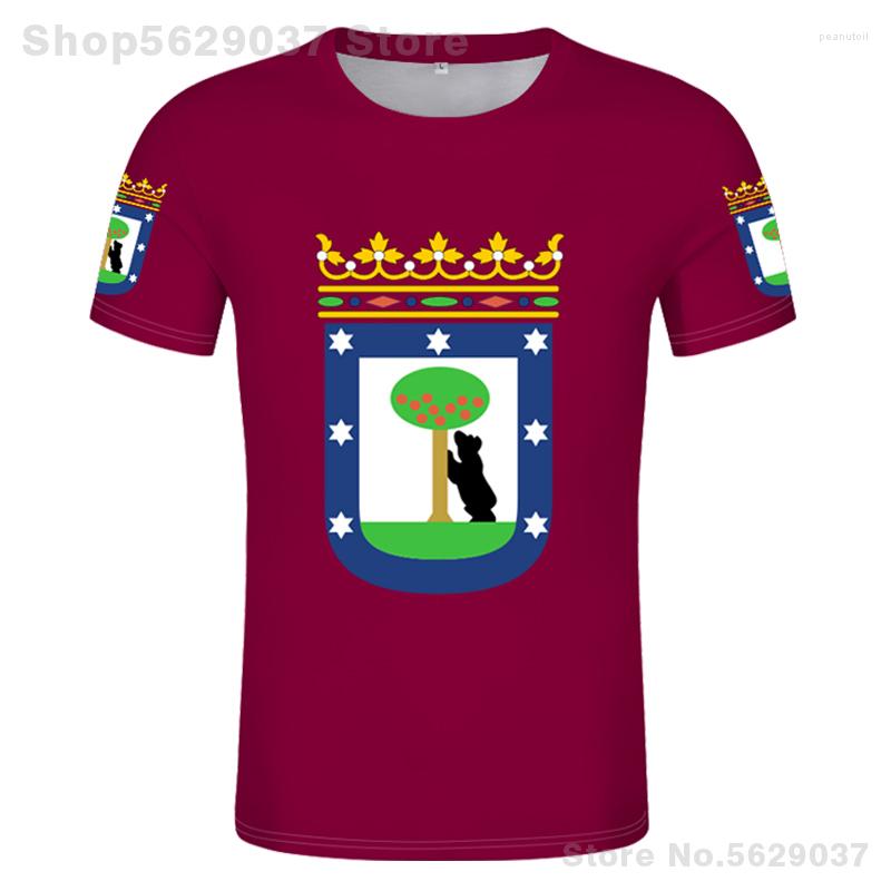 

Men's T Shirts MADRID Shirt Free Custom Made Name Number Parla T-shirt Print Text Word Alcorcon Getafe Alcala De Henares Spain Spanish, Style14