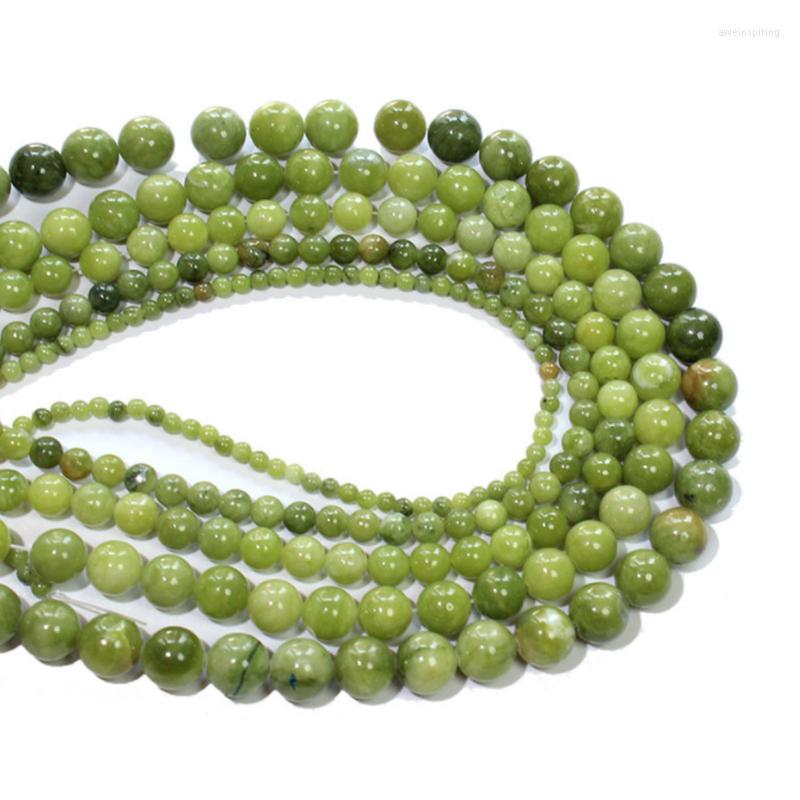 

Beads Natural Round Loose Bead Chinese Jades Chalcedony Spacer For Jewelry Making