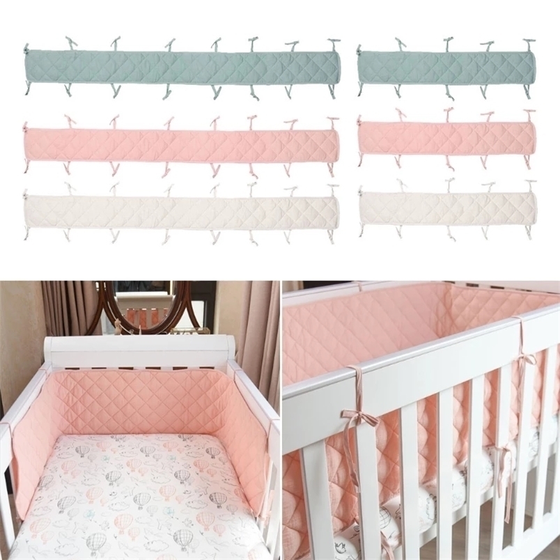 

Bed Rails Baby Crib Bumper Cotton Thicken Crib Around Cushion Cot Protector Pillows borns Room Bedding Decor Breathable Cot Bumpers 221006