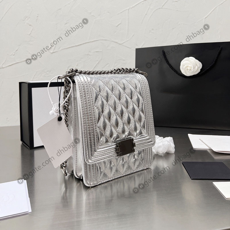 

Vertical Version boy French Designer Shoulder Bag Grained Caviar Gold/Sliver Hardware Vintage Handbags Multi Pochette Portable Sacoche Wallets Purse Tote 20x15CM, Pink