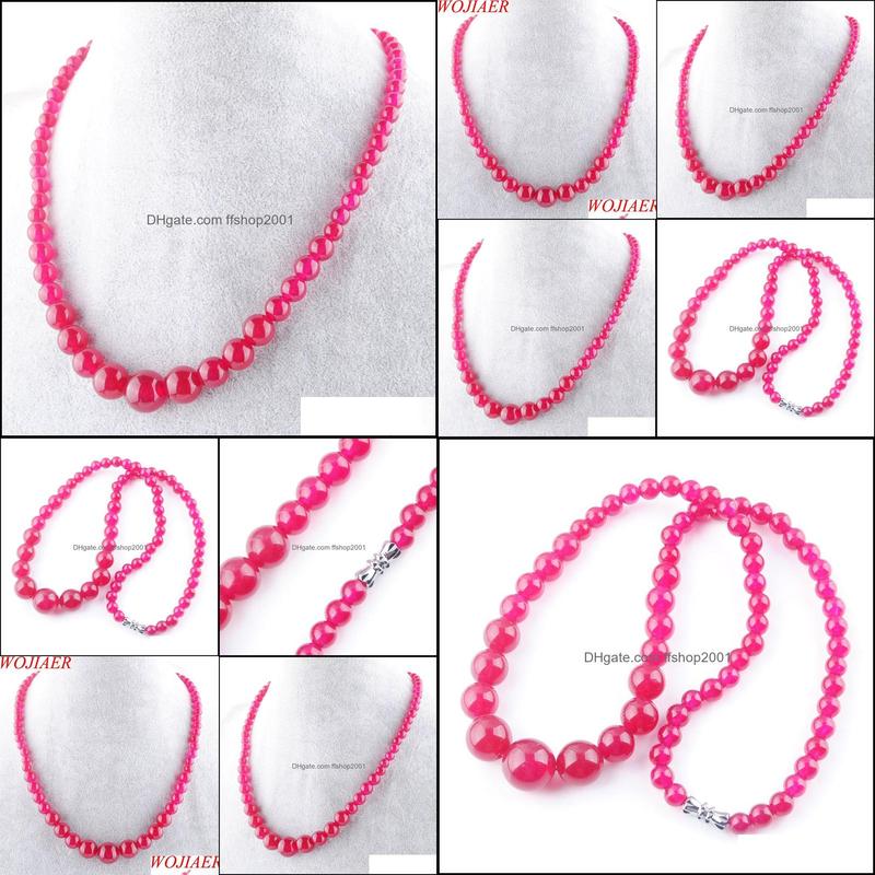 

Beaded Necklaces Plum Jade Gem Stone 6-14Mm Graduated Round Beads Women Necklace 17.5 Inches Strand Jewelry F3001 Drop Del Ffshop2001 Dh6Uw