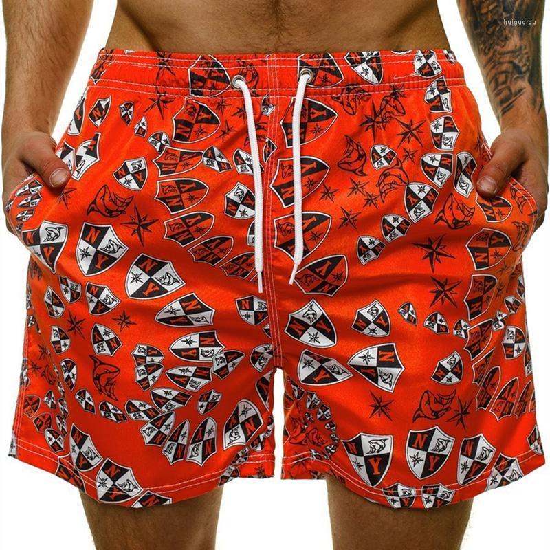 

Men's Shorts Men's 2022 Large Size Digital Print Summer Beach Pants Casual Fashion Hawaiian Style Flat Floral Straight Leg, Gray