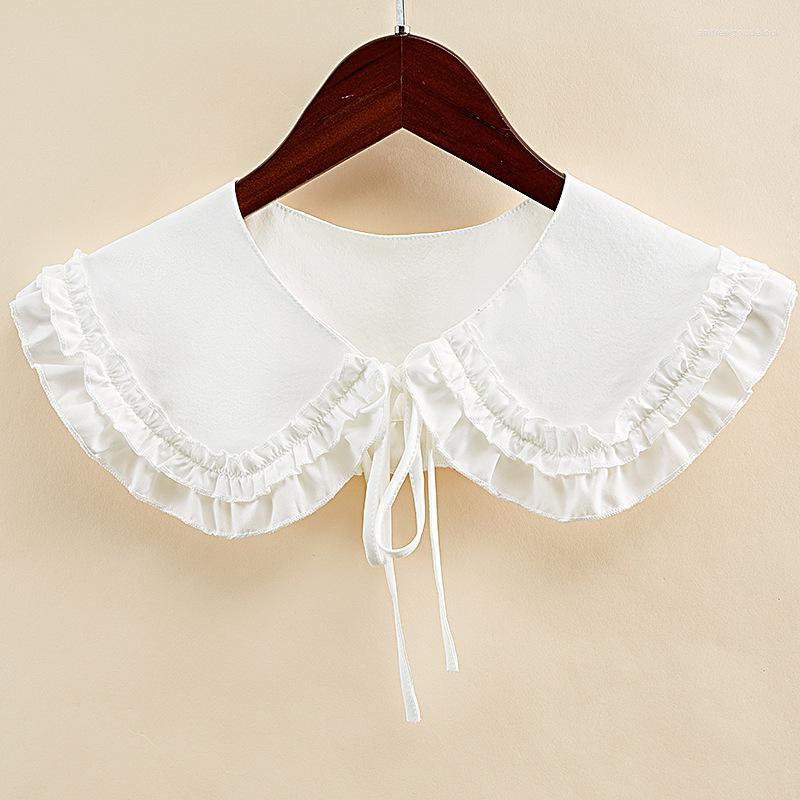 

Bow Ties Linbaiway 2022 Women Girls Solid Color Fake False Collar Detachable Collars Female Blouse Dress Shawl Clothes Accessories