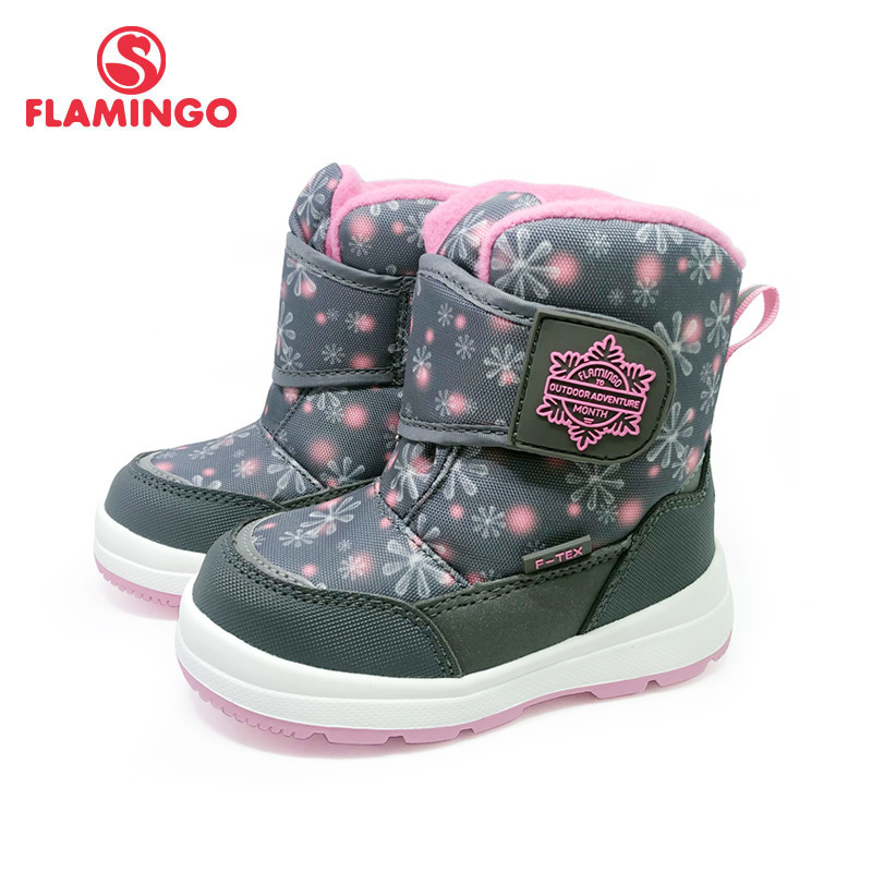 

Boots FLAMINGO Winter Wool Keep Warm Shoes Anti-slip Children High Quality Snow Boots for Girl Size 24-29 G5-2014/ 221006, 202m-g5-2014