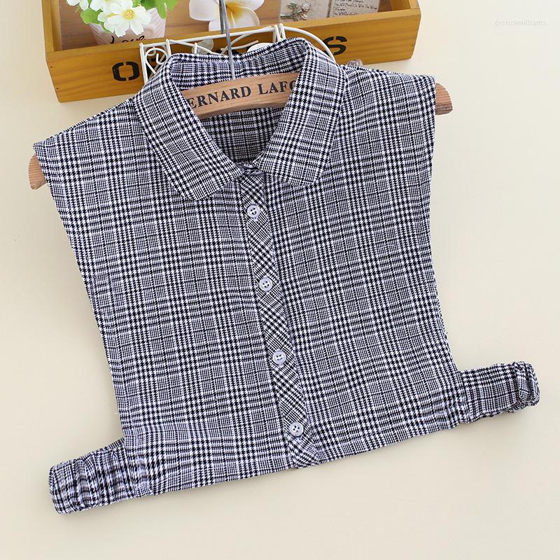 

Bow Ties 2022 Detachable Collars For Women Ladies Fake Collar Plaid Female False Blouse Lapel Shirt Faux Col Neckwear