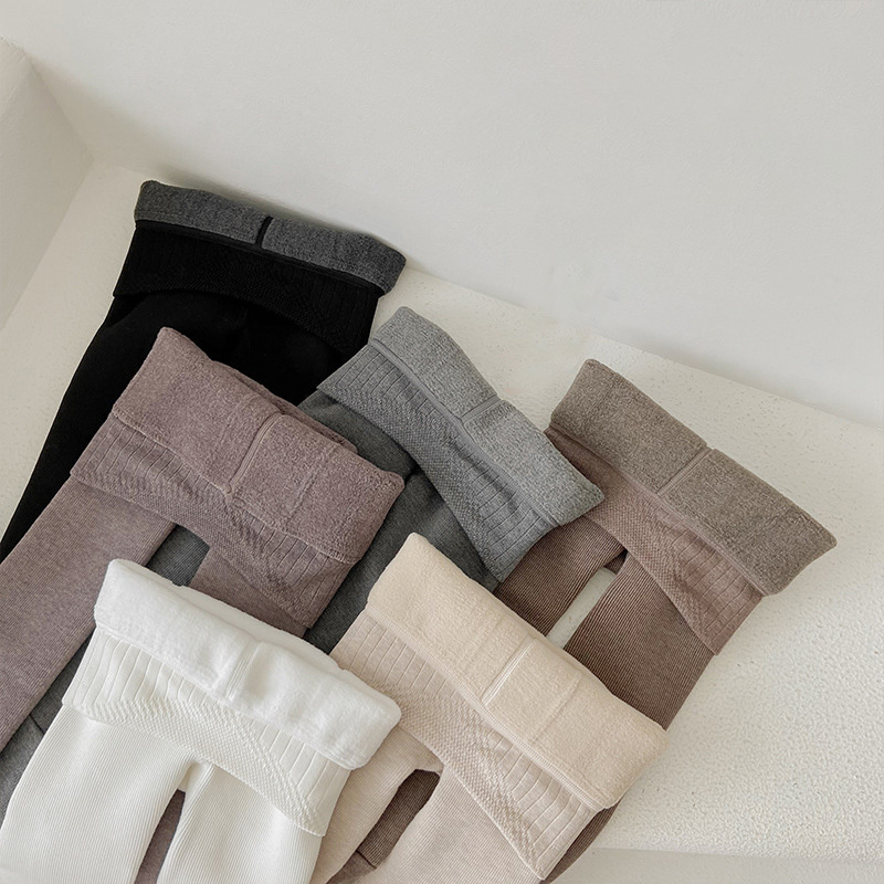 

Leggings Tights HAYANA Winter Kids Pants Fur Lining Boys Girls Skinny Trousers 221006, White