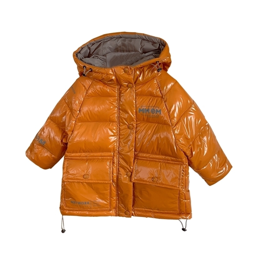 

Down Coat Winter Boys and Girls Waterproof and Antifouling Down Jacket Wear Shiny Warm Down Jacket 2201006, Black