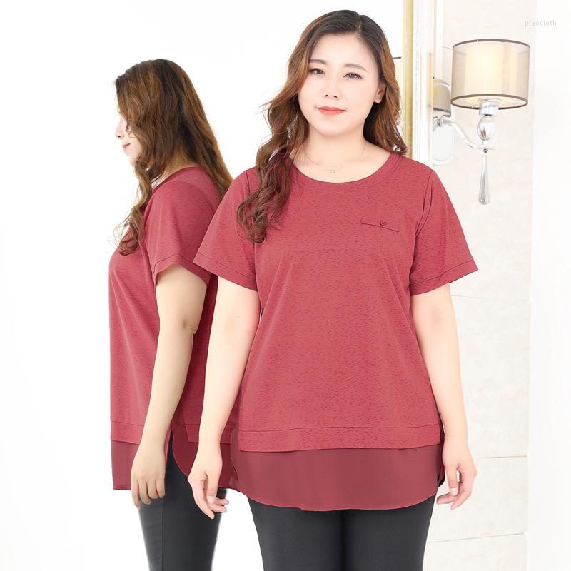 

Women's Blouses  To 10XL Oversized Women Tops Casual Summer Shirts Thin Short Sleeve Elegant Blusas Mujer De Moda T20040, No1