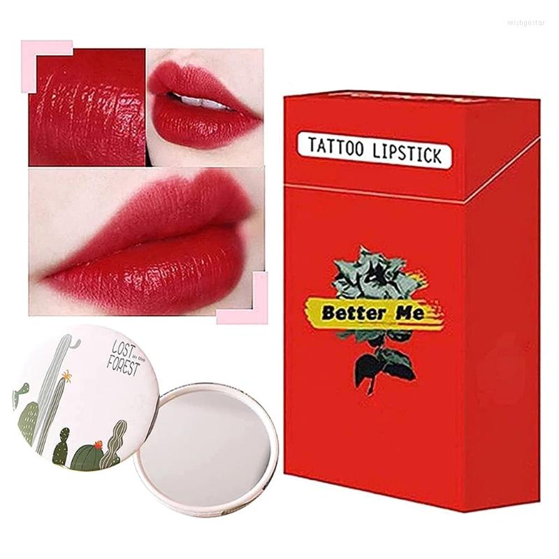 

Lip Gloss 20pcs Cigarette Lipstick Cotton Swab Long Lasting Waterproof Disposable Portable Mirror Set Lipsticks Moisturizing