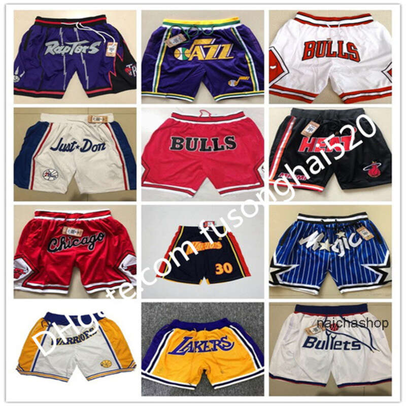 

Women's Shorts Fast delivery Men Team Basketball Just Don Shorts Sport Short Wear Pant With Pocket Zipper Sweatpants Blue White Black Red Stitched size, As photo
