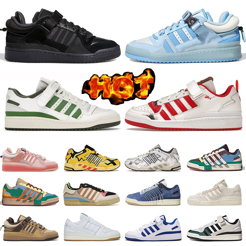 

Forum Buckle Running Shoes Sneakers Mens Trainer Low Denim Blue Tint Royal Home Alone Grey Green Casual Walking Bad Bunny X For Men Women, (4)