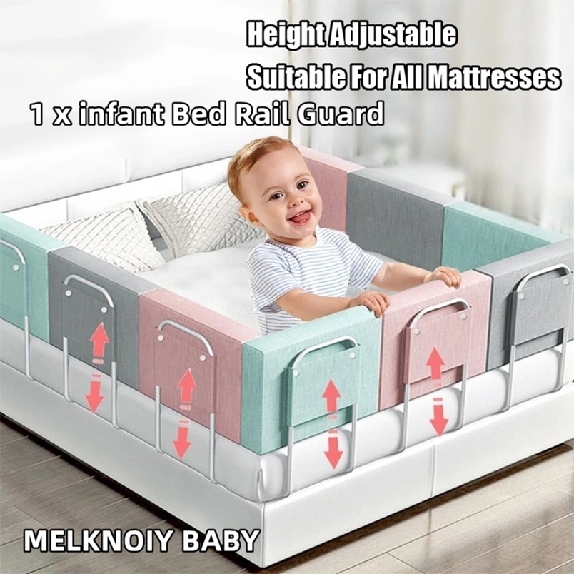 

Bed Rails 28cm Height Baby Crib Bumper Toddler Guard Adjustable Anti-collision Fence Rail Children Barrier 221006