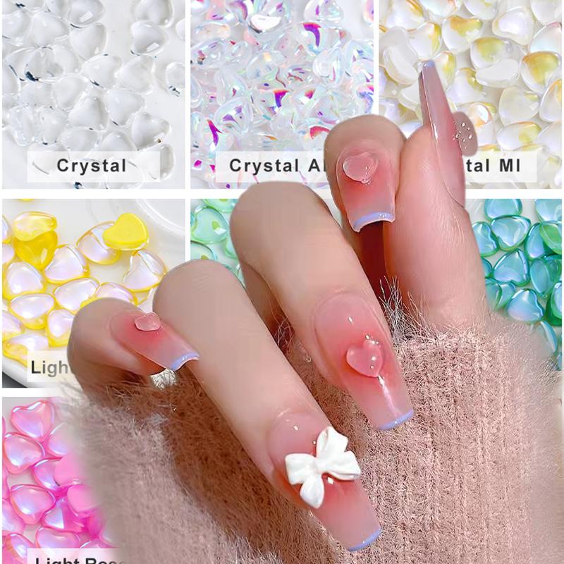

Nail Art Decorations Decorative Hearts Parts Cute Rhinestone Stones Free Crystals 3D Wholesale Self-adhesive Design Decor Supplies Tips