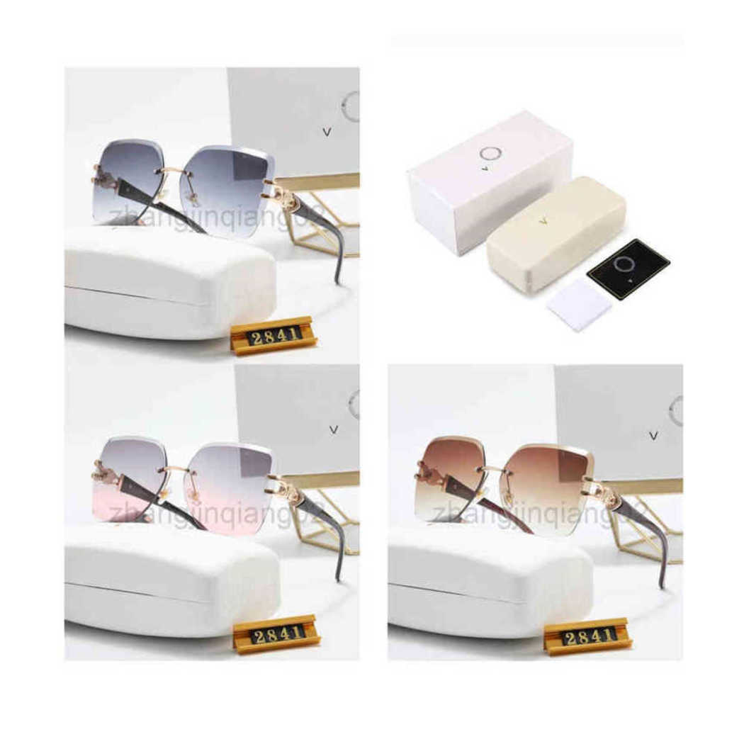 

Designer Versage Sunglass Luxurious Fashion Woman Mens New Style Frameless Personality Square Glare Anti Ultraviolet Summer Winter Sunglasses