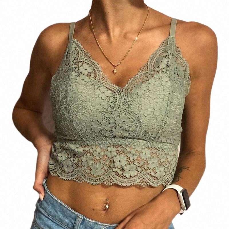 

fashion Push Up Bra For Women Seamless Sexy Floral Lace Wrapped Chest No Steel Ring Cross Back Bralette Bras l167#, Ginger