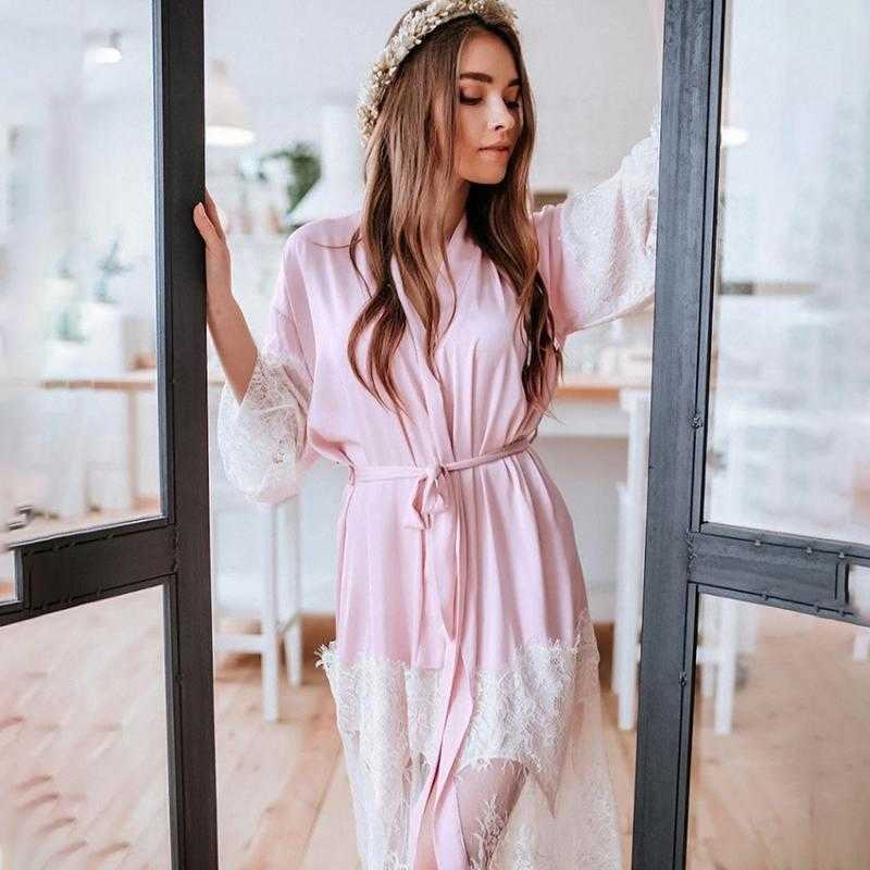 

Women' Sleepwear Women' Dressing Gown Rayon Bride Bridesmaid Wedding Robe Gown Casual Nightgown Sleepwear Sexy Kimono Bathrobe Night Dress 2022 T221006, Pink