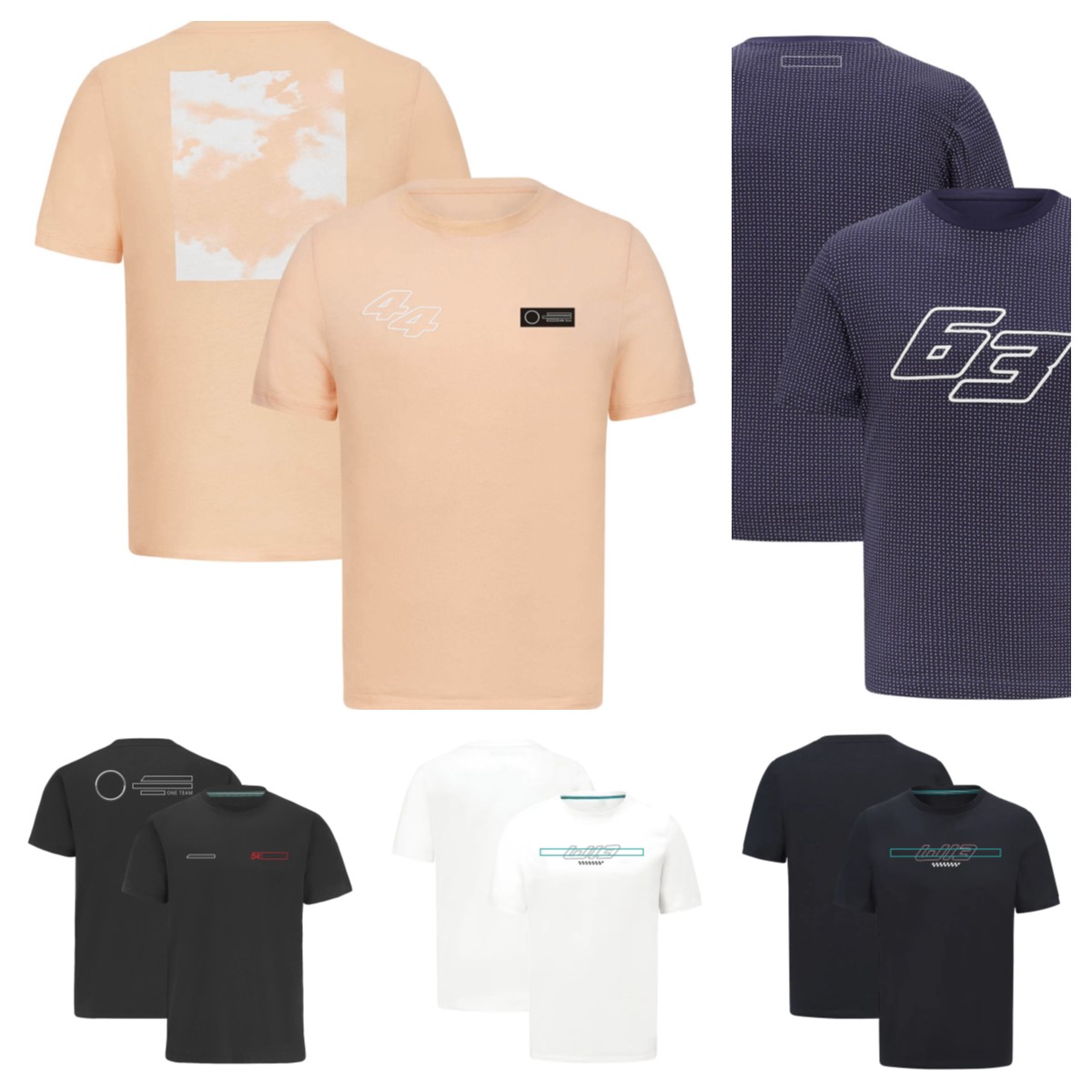 

2022 Summer F1 Formula One working Racing Suit Car logo Custom team short sleeved T-shirt Fan quick dry short sleeved round neck sport breathable top