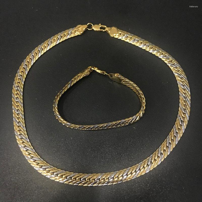 

Necklace Earrings Set Close Shop On Sale High Quality Italy 750 Gold S Color Jewelry For Women Bracelet, Picture shown