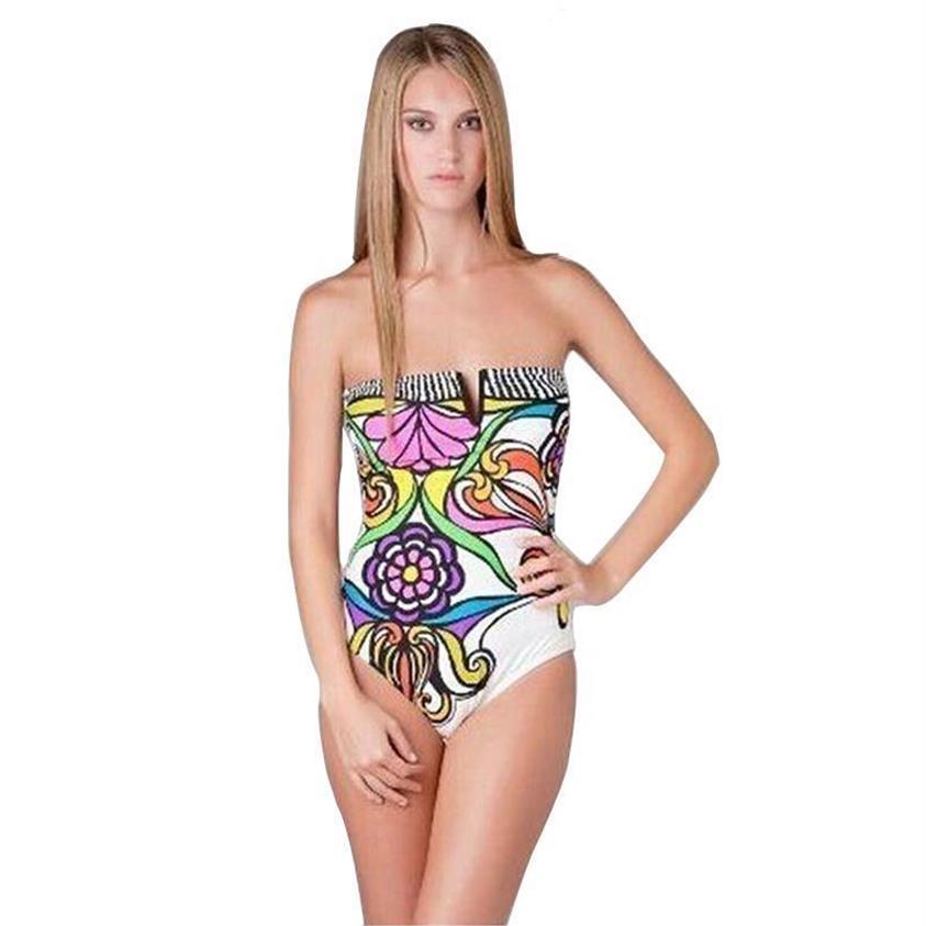 

Summer Russia Women Polyesterl Swimsuit Full Body Bodysuit Girl Sportswear Swimwear Sexy Yellow Leotard Print High Waist One Piece296I