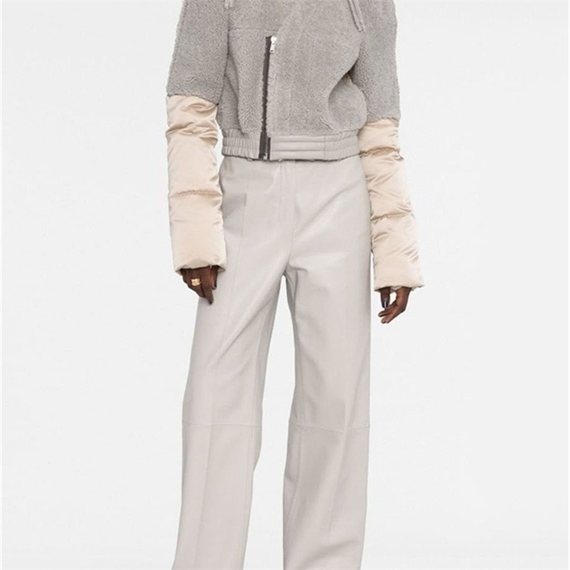 

Womens Down Parkas Coat Womens Down Jacket Winter Korean Style Slim Fleece Stitching Womens Jacket High Quality Warm Long Sleeve Top y2k 220930, Orange