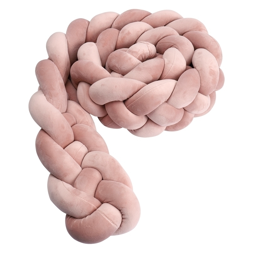 

Bed Rails 1M/2M/3M/3.6M Tresse De Lit Crib Bumper Skin-Friendly Fabric Baby Room Decor Handmade Cushion Knotted Braid Pillow Soft Pad 221006