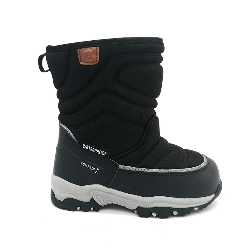 

Boots 1pair waterproof Wool Snow Boots Winter Fashion Boy Children's Shoes warm Boots -30 or -40 degrees 221006, Black