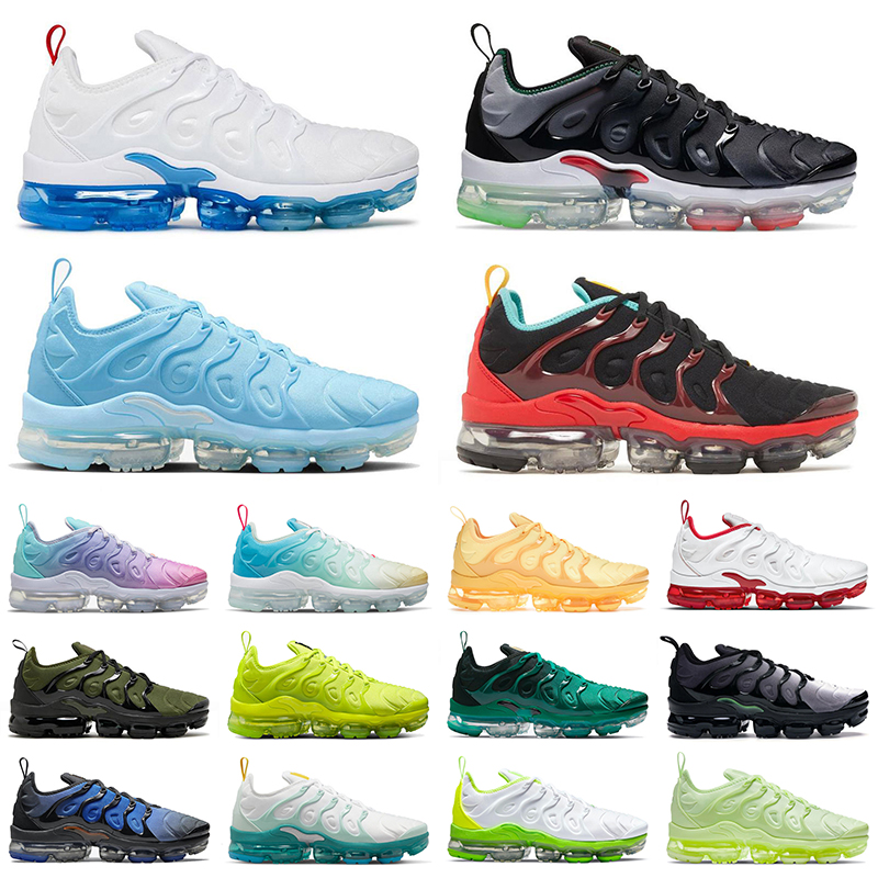 

TN Plus Running Shoes US 13 Men Women Sneakers University Blue Cherry Triple Black Stained Glass Hyper Royal Knicks Vibes White Volt Outdoor Sports Trainers Size 36-47, 36-40 yolk