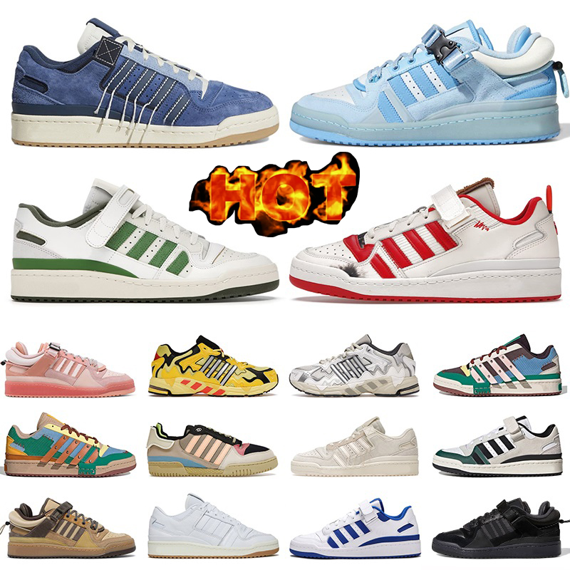 

Forum Buckle Running Shoes Sneakers Mens Trainer Low Denim Blue Tint Royal Home Alone Grey Green Jogging Walking Bad Bunny X For Men Women, (1)